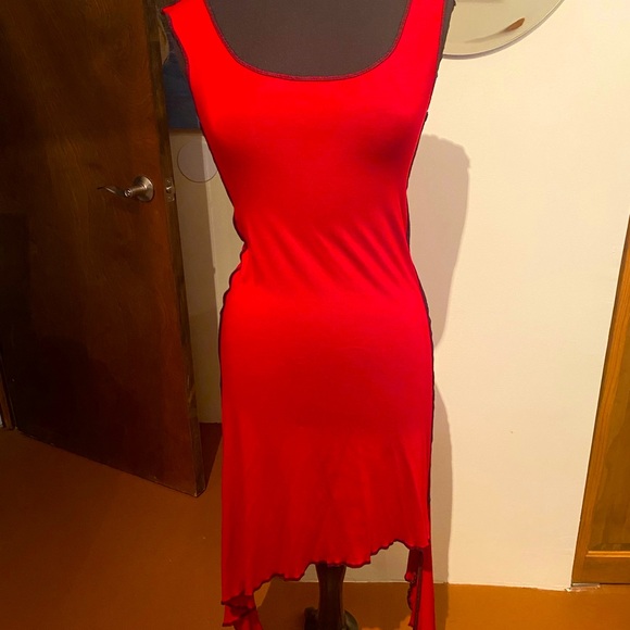 Persephone Red Tunic Dress - Picture 1 of 10